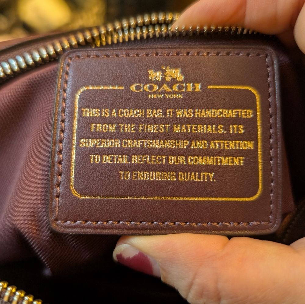 Coach Ace Satchel in Burgundy in EUC - Picture 3 of 16